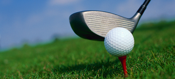 Close-up of Golf Club and Golf Ball
