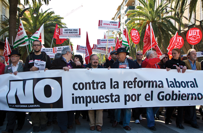 Demonstrasjon Malaga 19. febr. 2