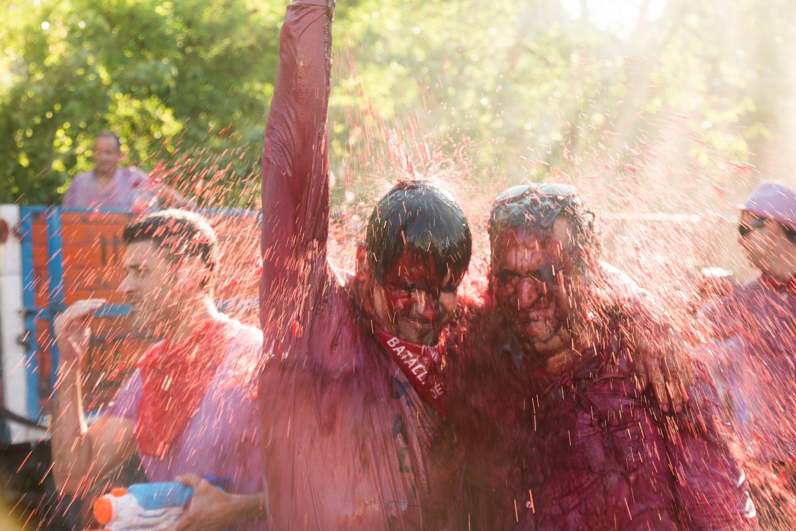 Haro,,Spain,-,June,29,,2014:,Wet,Men,During,Haro