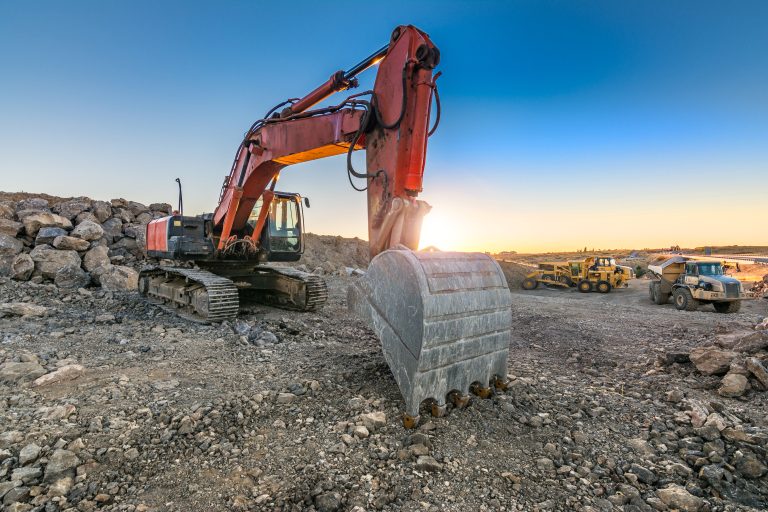 Earth,Moving,By,A,Bulldozer,In,The,Construction,Of,A