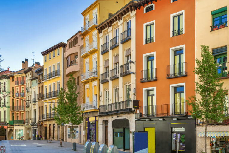 Street,In,Historical,Center,In,Huesca,,Spain