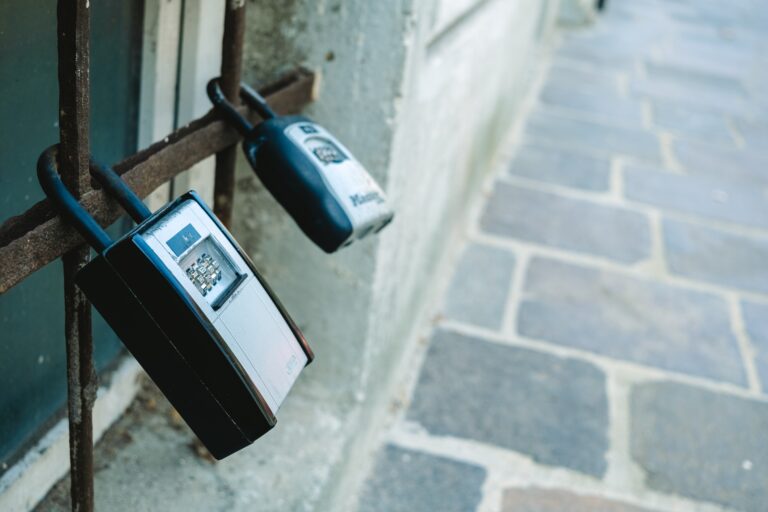 Security,Boxes,For,Storing,Keys,To,Tourist,Apartments,,In,The