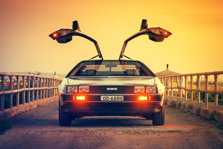 DeLorean-bilen fra Tilbake til fremtiden i Málaga